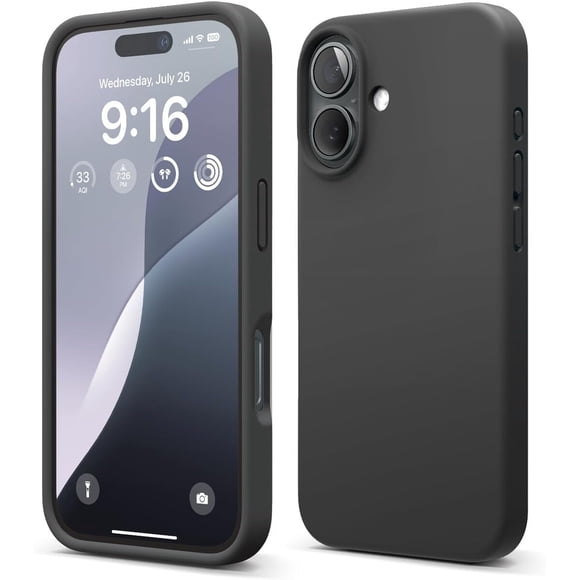Funda elago iPhone 16 Silicona Líquida Negra Protección Total