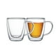 thumbnail image 1 of Juego de tazas Tramontina para café y té vidrio doble con asas 2 piezas, 1 of 6