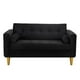 thumbnail image 1 of Sofa Retro 2C Felpa 01 Negro, 1 of 6