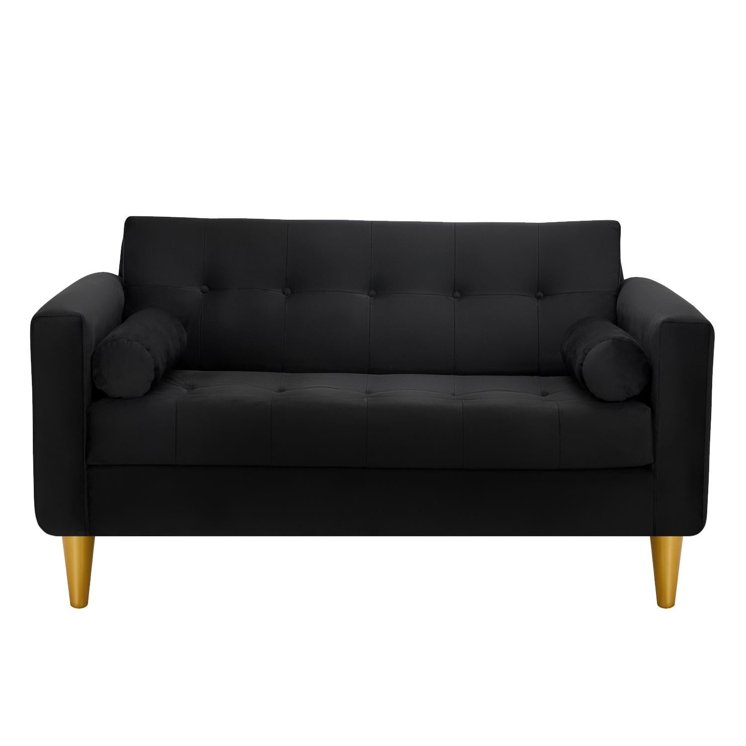 Bodevir - Sofa Retro 2c Felpa 01 Negro