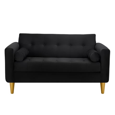 Bodevir - Sofa Retro 2C Felpa 01 Negro