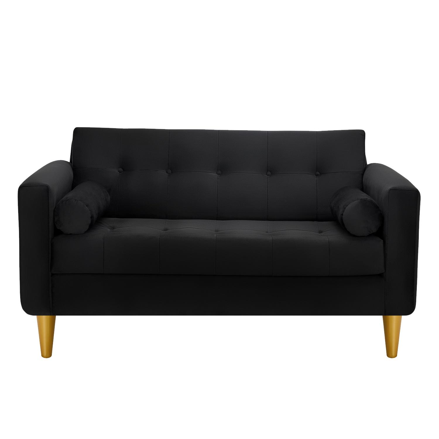 Bodevir - Sofa Retro 2C Felpa 01 Negro