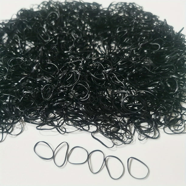 1000pcs of Transparent Mini Hair Ties - Get That Perfect Ponytail with Clear Elastic Hair Rubber Bands!