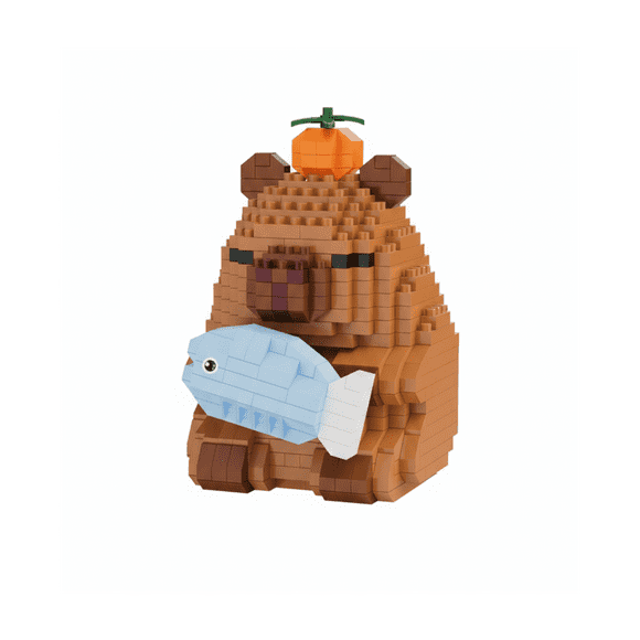 Juguete Mini Bloques Armables Niños Capibara Pez Happy 3d 456 Pcs