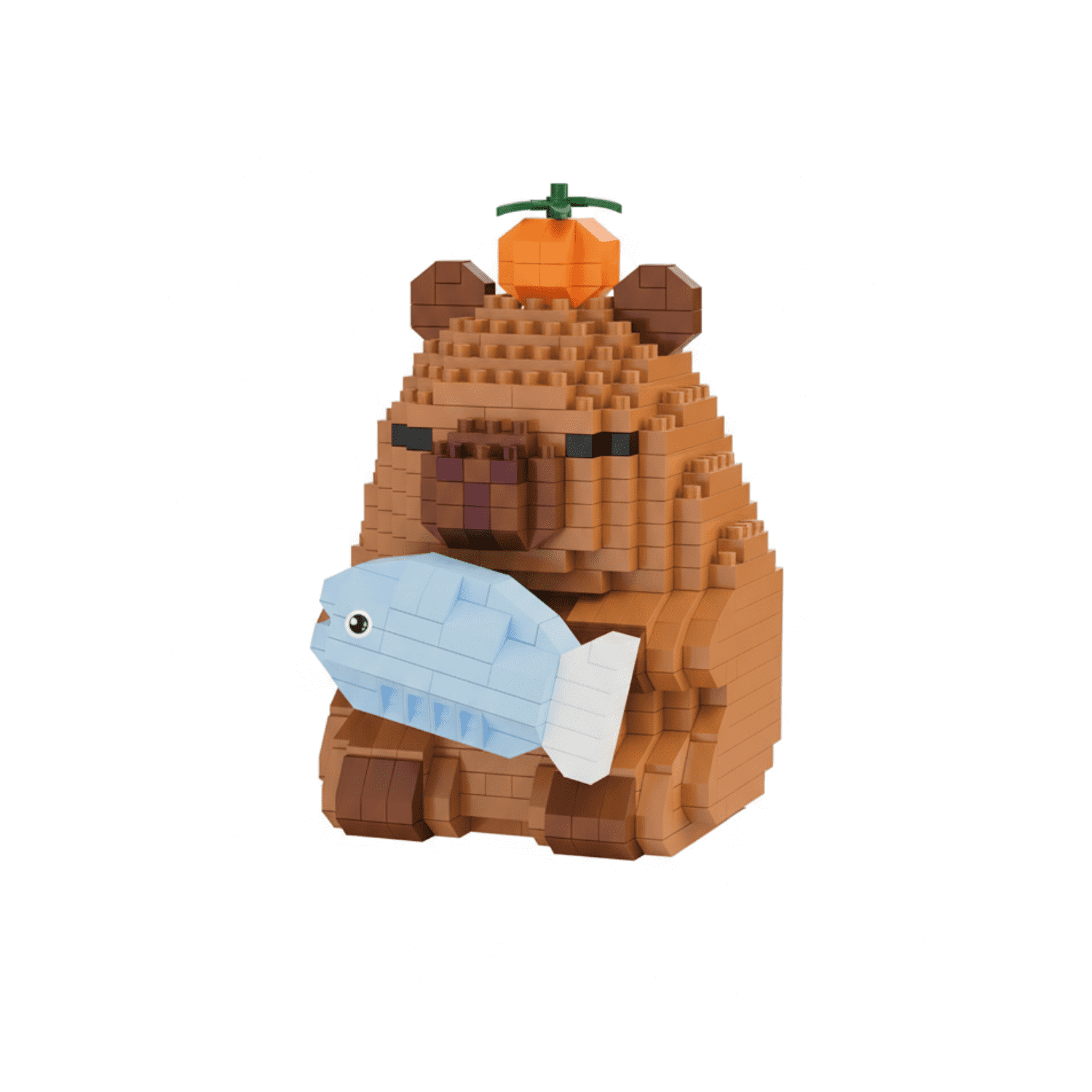 Happy Capibara - Juguete Mini Bloques Armables Niños Capibara Pez Happy 3d 456 Pcs