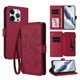 thumbnail image 1 of Funda Cartera Mariposa para [iPhone 16 Pro] con Soporte y Cremallera Rojo, 1 of 6