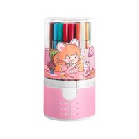 Genérico - Pack 48 Lapices Boligrafos De Colores Rosado Muñeca Kawaii