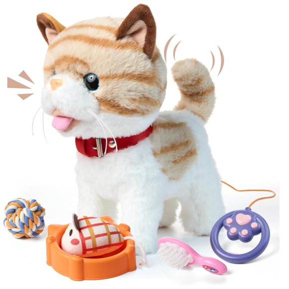Juguete Gato Peluche Con Sonido Y Accesorios Infantil
