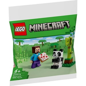 Lego Minecraft Steve Y Panda Bebé