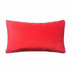 Genérico - Pack De 2 Fundas Terciopelo Liso 30X50 Cm Rojo