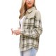 thumbnail image 4 of INSPIRE CHIC Chaqueta de Pana para Mujer, Camisa de Franela a Cuadros con Botones, Chaquetas Casual S Albaricoque, 4 of 6