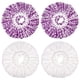 thumbnail image 1 of 4 cabezales de repuesto para mopa giratoria, de microfibra, color blanco y morado., 1 of 5