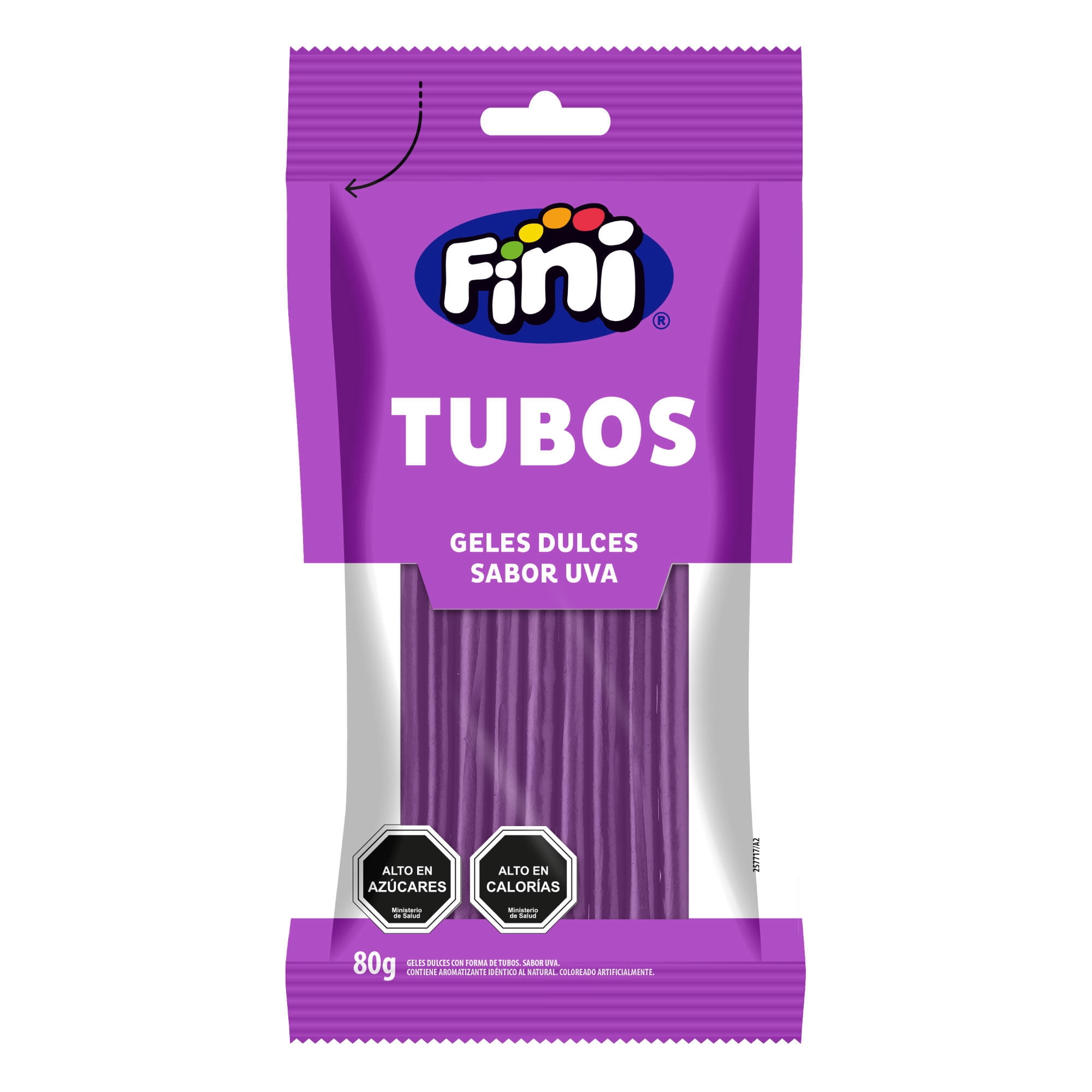 Regaliz Tubos Sabor Uva Dulce 80 g Fini