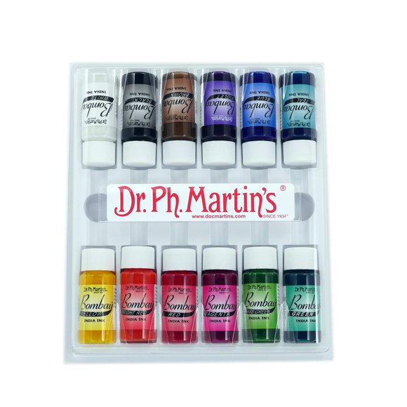 Tinta India Dr. Ph. Martin's 15 ml, juego de 12