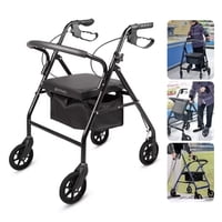 Burrito Ortopedico Andador Howell 4 Ruedas Freno Y Asiento
