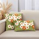 thumbnail image 2 of REGALWOVEN Paquete de 2 Fundas de Cojín Decorativas Suaves de Terciopelo Bordado con Flores Fundas de Almohada de Estilo Rústico para Sofá Dormitorio Coche Verde 18" x 18", 2 of 7
