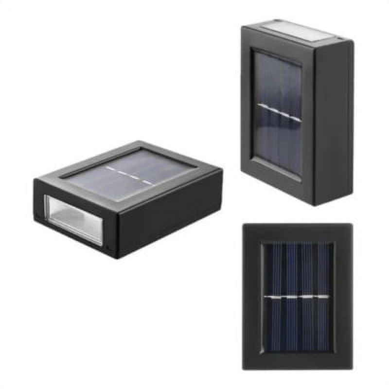 Pack 6 Foco Luz Aplique Solar Led Pared Exterior Luz Fria