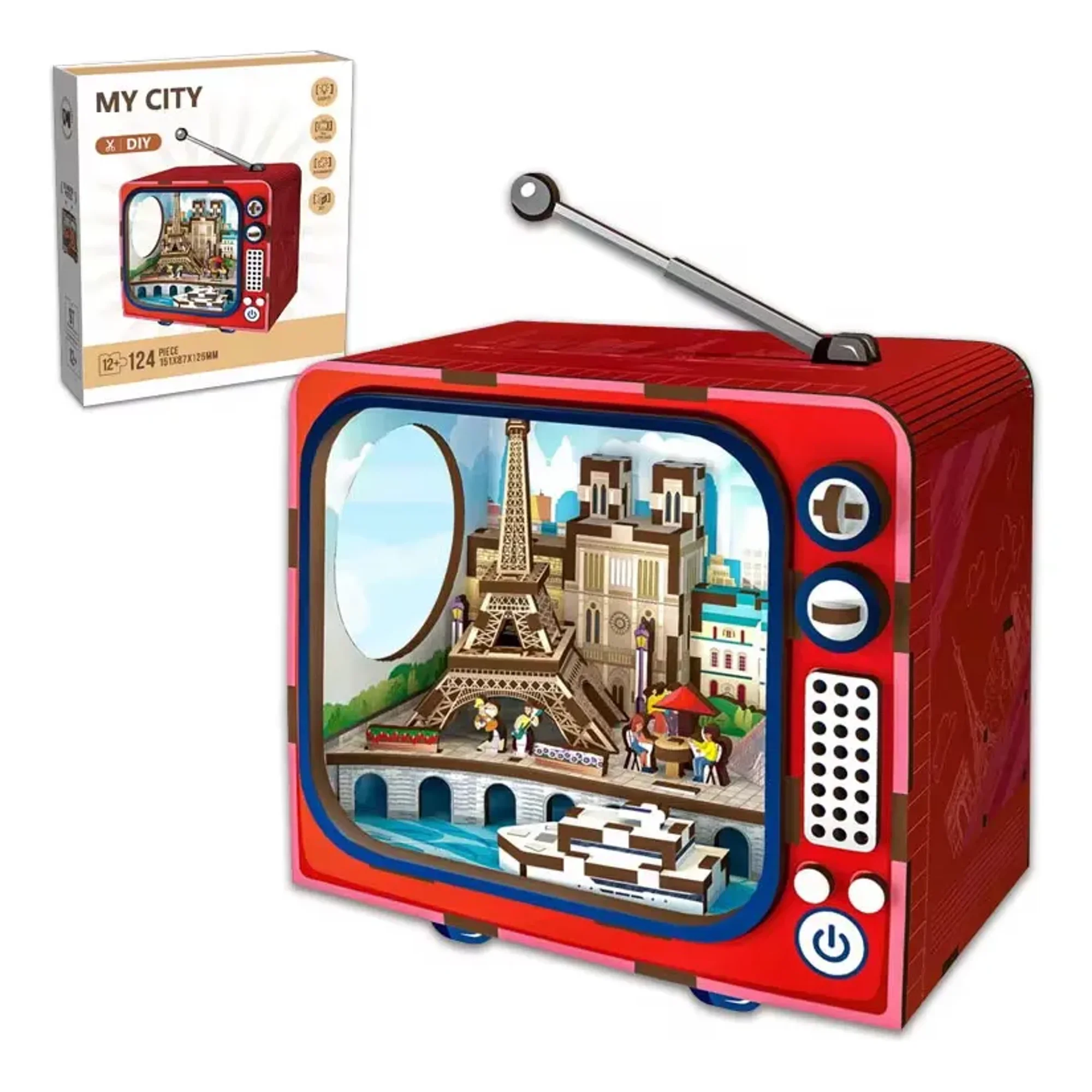 Pedagogia Activa - Puzzle Tv 3d 98 Piezas - Paris
