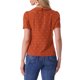 thumbnail image 3 of INSPIRE CHIC Blusa de Manga Corta con Cuello Peter Pan en Contraste y Lunares para Mujer Regreso a Clases L Naranja, 3 of 6