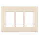 thumbnail image 1 of Placa de pared Leviton Renu REWP3-GC de tres elementos, sin tornillos, a presión, 1 of 3