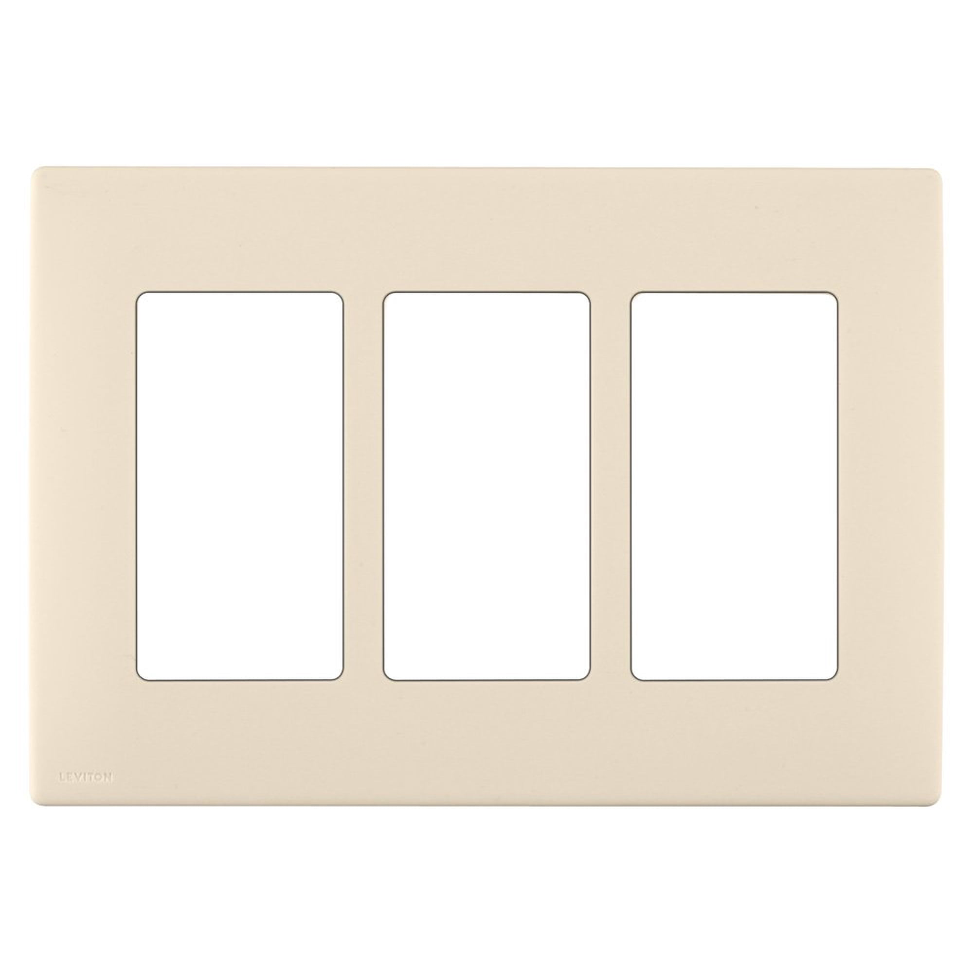 Placa De Pared Leviton Renu Rewp3-gc De Tres Elementos, Sin Tornillos, A Presión