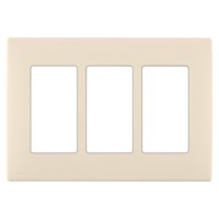 Placa De Pared Leviton Renu Rewp3-Gc De Tres Elementos, Sin Tornillos, A Presión