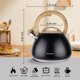 thumbnail image 2 of Tetera MARSKITOP de 2,6 L negra con silbato para cocina, 2 of 9