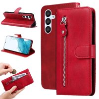Gangxun - Funda Con Cremallera Para Samsung Galaxy A34 5G, Carcasa Cartera De Cuero Pu Con Soporte Y Tarjetero