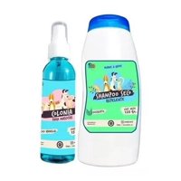 Mascokits - Kit Para Perro Y Gato Shampoo Seco + Colonia Coco-Eucalipto