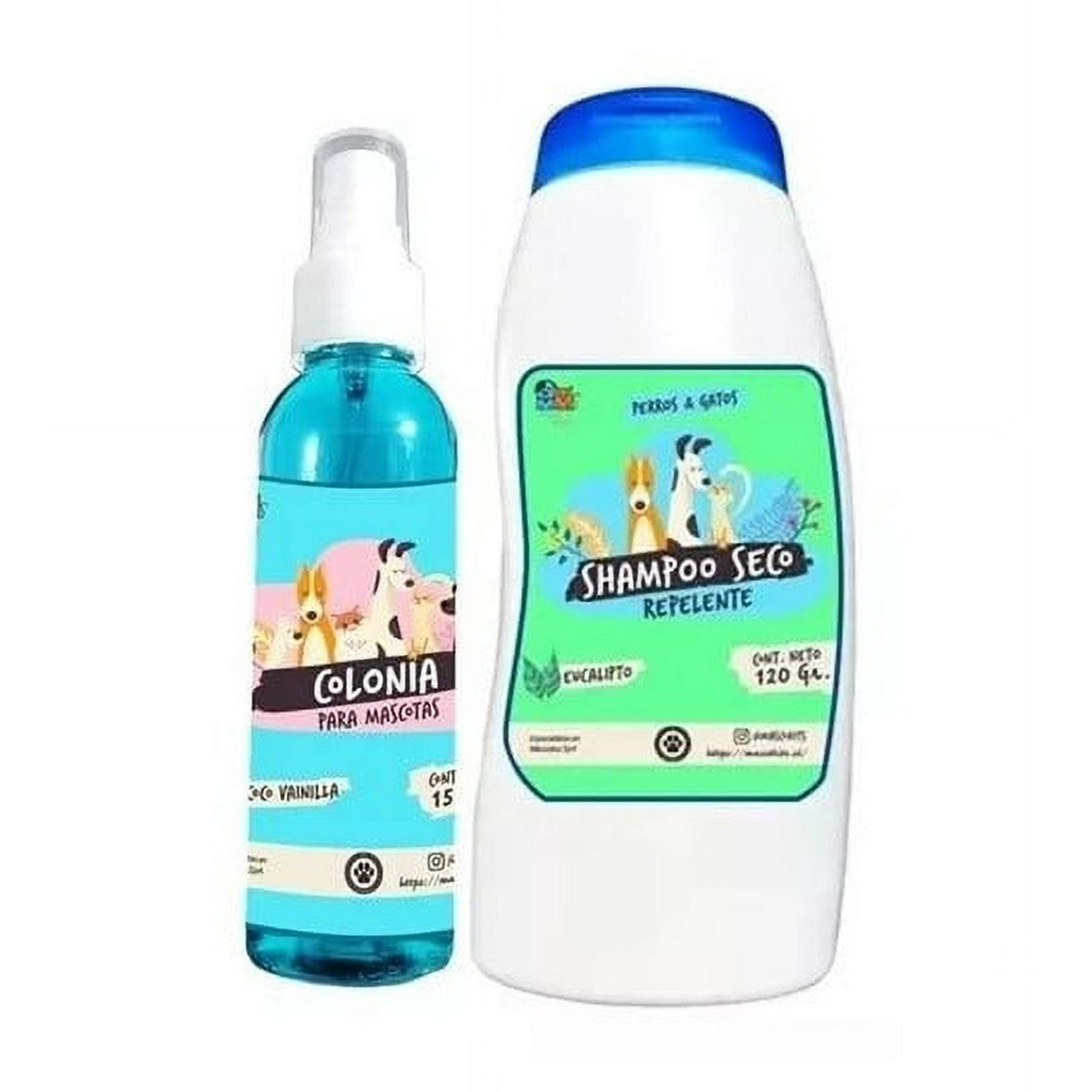 Mascokits - Kit Para Perro Y Gato Shampoo Seco + Colonia Coco-eucalipto