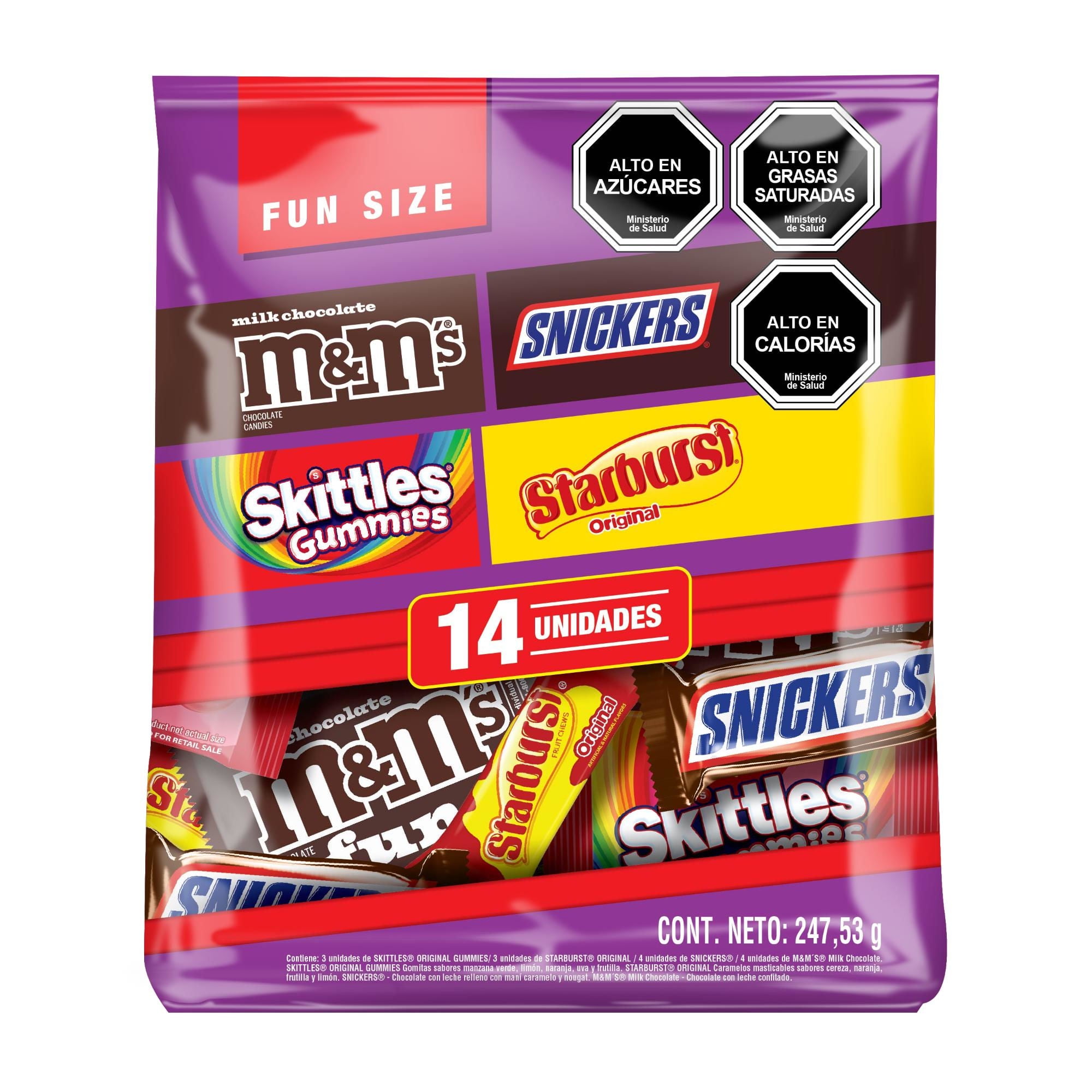 Chocolates Mix Chocolates Y Dulces M&m Snickers Skittles Starburst 247 g M&m's