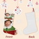 thumbnail image 3 of Elfo Buddy Canta Tema: Calcetines de Navidad, fino lino blanco para colgar en escaleras y chimenea, decoración navideña para el hogar, regalo de Navidad.54cm×38cm, 3 of 5
