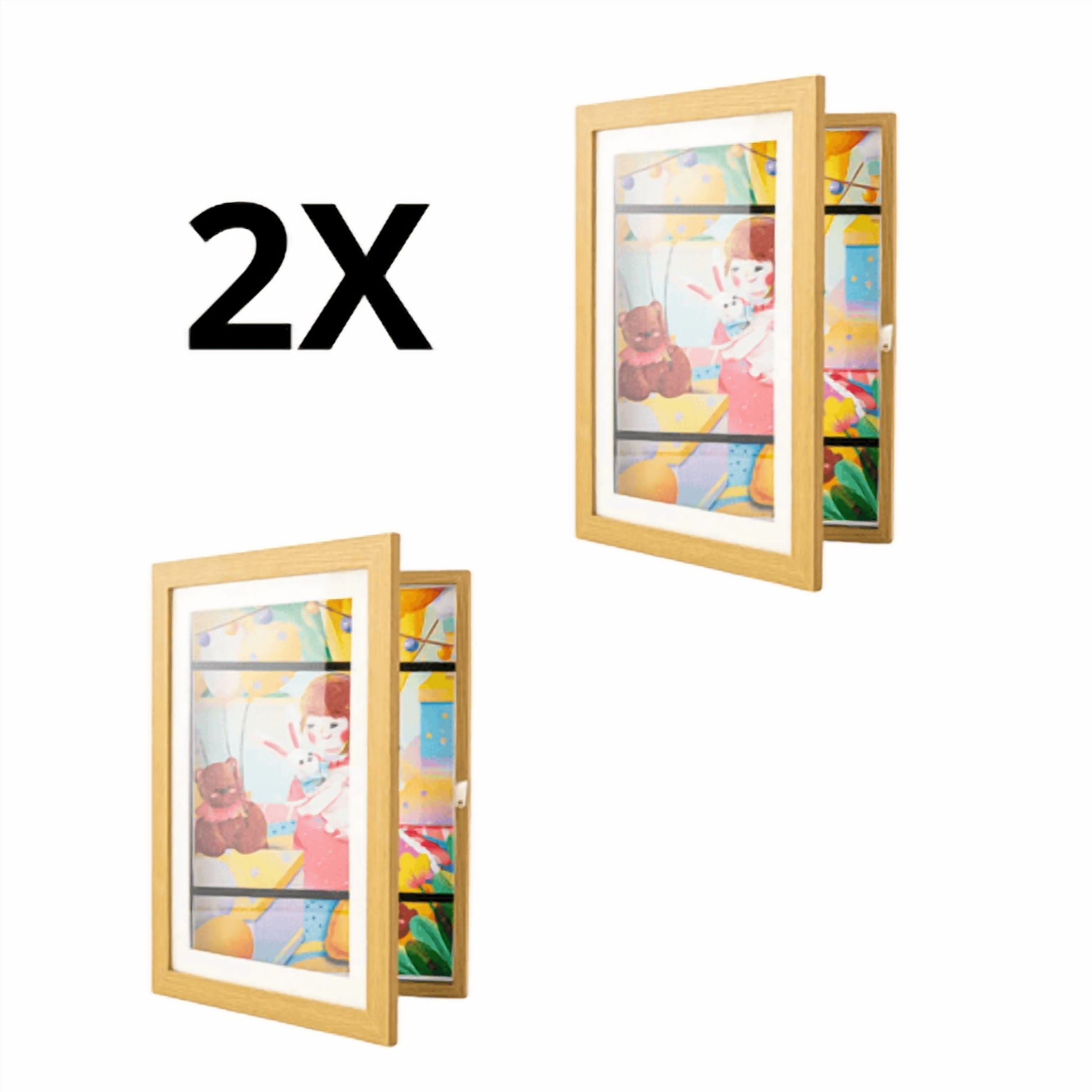 Estilodomus - Set 2 Cuadros Marcos Para Arte Infantil - Madera