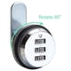 thumbnail image 2 of Cerradura de combinación de 2 piezas con pestillo y cerrojo, cerradura de contraseña de 3 dígitos, cerradura de leva sin llave, cerradura de seguridad codificada de aleación de zinc cromado para cajón, 2 of 5