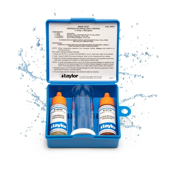 Tira de prueba química Taylor K-1766 Cloruro Sal Agua