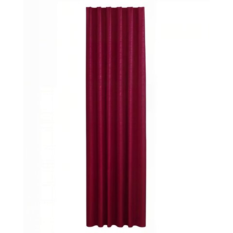 Genérico - Cortina 2 Paños Engomada Blackout 230X140Cm Color Burdeo