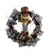 thumbnail image 1 of Corona de Halloween con calavera, malla a cuadros, 60 cm, 1 of 4