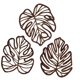 thumbnail image 5 of 3 Piezas De Hojas De Palma De Madera Para Decoración De Pared, Obra De Arte Para Pasillo, Balcón, Sala De Estar, Marrón, 5 of 5