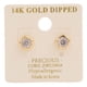 thumbnail image 1 of Aretes Saronite Piedra Cz Chapados En Oro 14k Mujer, 1 of 3