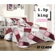 thumbnail image 1 of Cobertor de verano tipo quilt tamaño 2 Plazas Diseño Rombos Burdeo y Rosado, 1 of 1