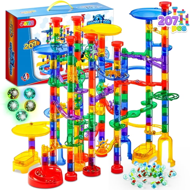 Juguete Joyin de Marble Run, 207 unidades, con 5 canicas que brillan en la oscuridad