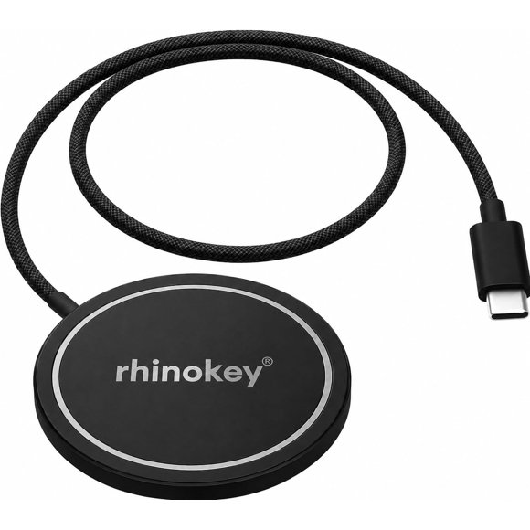 Cargador inalámbrico Rhinokey 15W Qi rápido con MagSafe