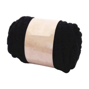 Magideal - Hilo Grueso Y Grueso, Hilo Tubular Jumbo, Brazo De Relleno, De Hilo De Punto, Hilo Suave Y Voluminoso, Hilo De Peso Para Hacer Alfombras, , Negro