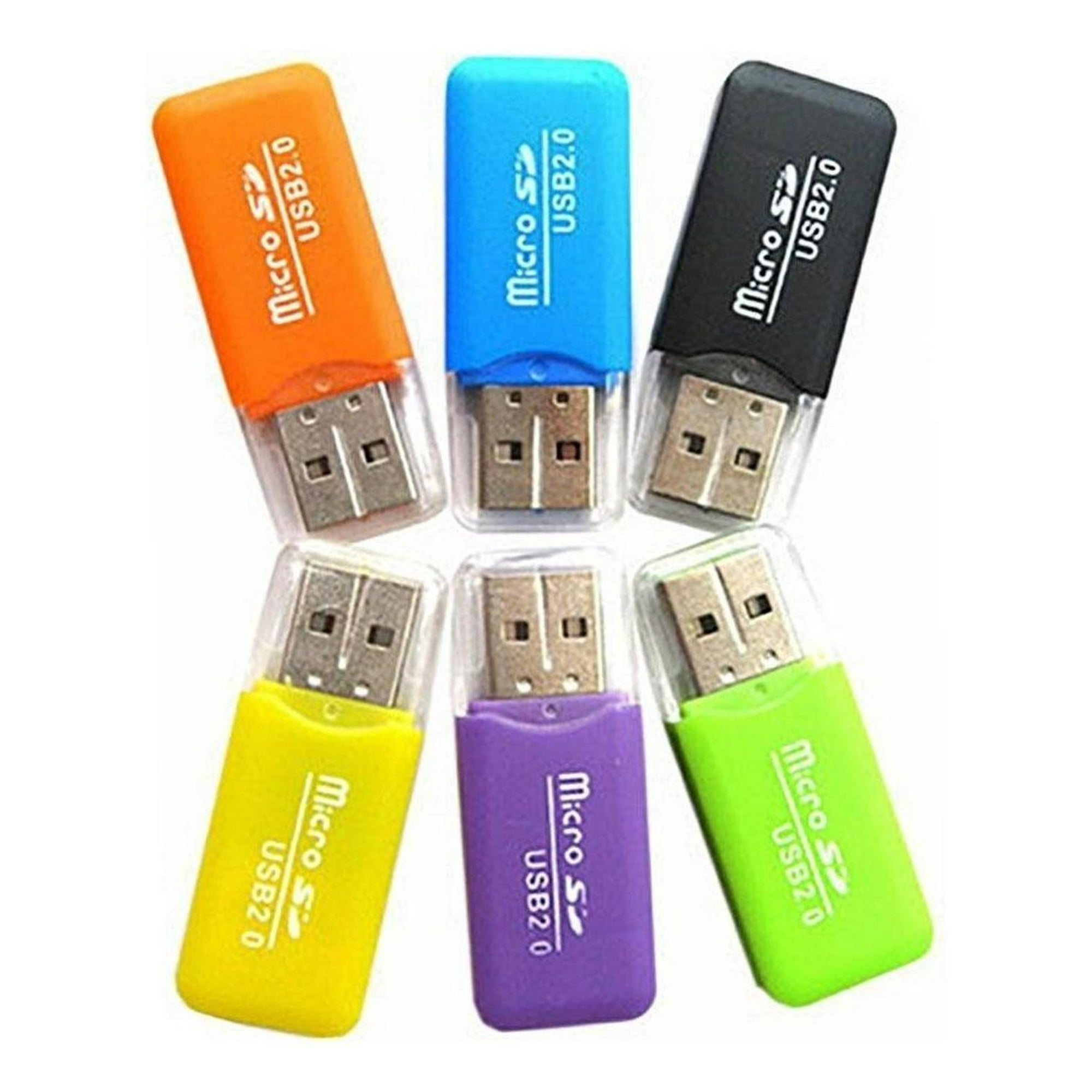 Gen - Lector Adaptador Usb De Tarjetas Micro Sd De Colores Multicolor