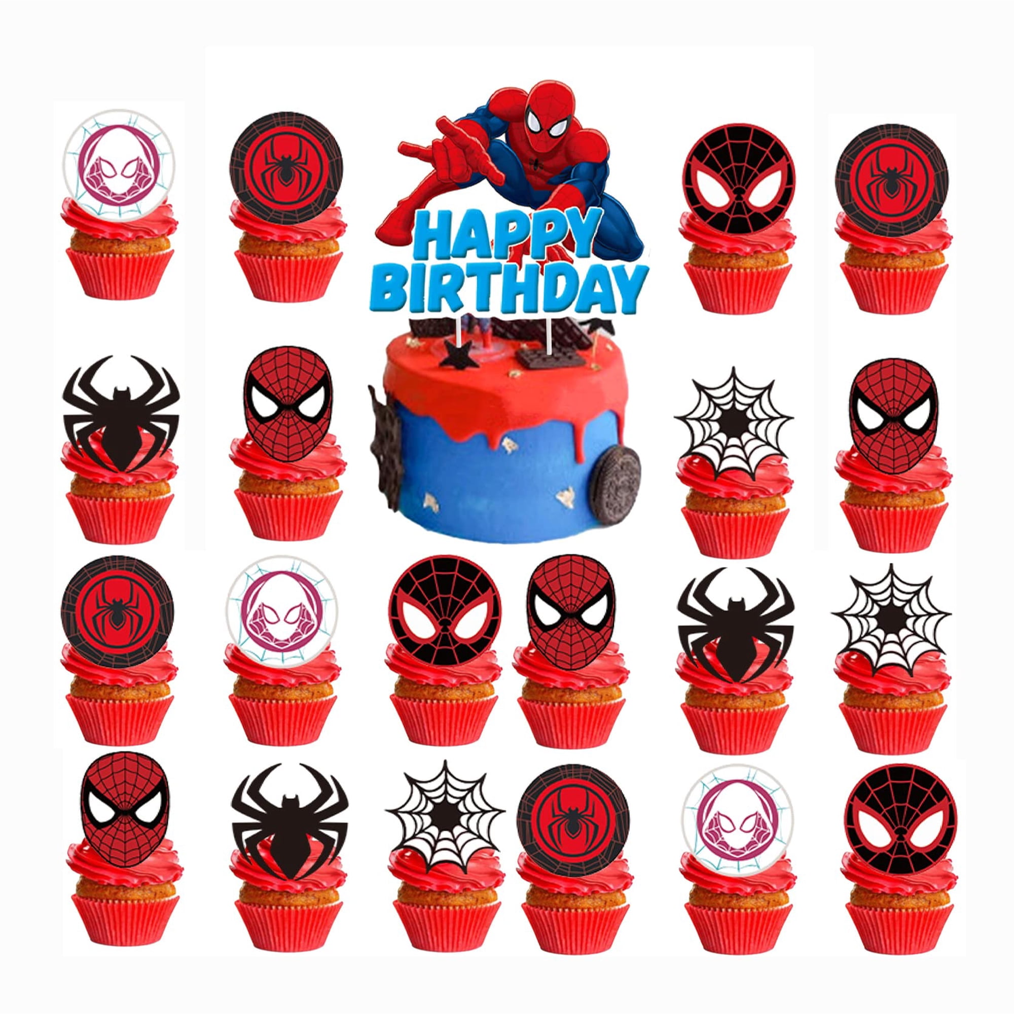 Losede - Suministros Para Fiestas De Cumpleaños Con Cierre Para Tartas, 25 Unidades (estilo 5)