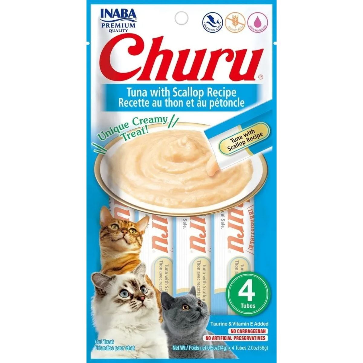 Pack 24 Churu Skin and Coat - Atún y Ostión para Gatos 56 GR