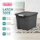 thumbnail image 3 of Contenedor de almacenamiento Sterilite Latch Tote, 12 galones, paquete de 6, gris/verde, 3 of 9
