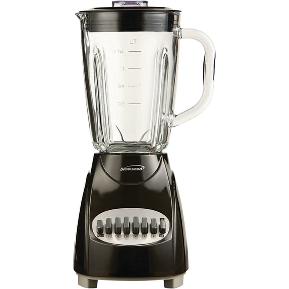 Licuadora Brentwood JB-920B de 12 velocidades + Pulse con tarro de vidrio de 1,2 litros