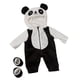 thumbnail image 2 of Trajes Y Accesorios de Ropa de Muñeca de Dibujos Animados, Accesorios de Ropa de Muñeca de Bebé de 48 Pulgadas, para Muñecas de Bebé Recién Nacidas, R Negro con Blanco, 2 of 5