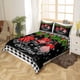 thumbnail image 2 of Christm-as Trees D-u-t Co-ve-r Queen Size Sa-nta Claus- and Snowman Comfort-er Cover with 2 Pillow-case for Te-ens Adults Kids S-tarry Sky Be-dding Set Snow Sc-ene Brea-thable 3 Pieces D-ecorative, 2 of 5